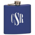 6 Oz. Matte Blue Flask